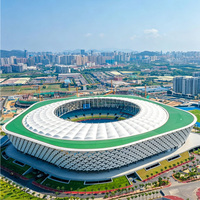 Techo de Membrana Tensada Multiarquitectónico para Canchas Deportivas de Pickleball y Tenis, Estructura de Acero Resistente a la Corrosión, Protección UV, Estadio