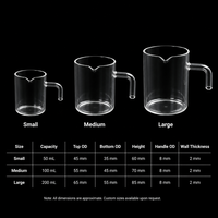 Bécher en quartz à double tube personnalisé avec poignée et bec verseur, en silice fondue de haute pureté, verrerie de laboratoire, récipient chimique, services de soudage et de découpe