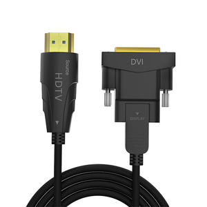 Câble à fibres optiques <span class=keywords><strong>HDMI</strong></span> <span class=keywords><strong>vers</strong></span> <span class=keywords><strong>DVI</strong></span> personnalisé 4K de 10 pieds Câble HDTV à fibres optiques minces Câble détachable <span class=keywords><strong>Micro</strong></span>-<span class=keywords><strong>HDMI</strong></span> <span class=keywords><strong>DVI</strong></span> pour projecteur TV PCs - Product Image 2