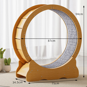 Rodillo Silencioso para Gatos, Juguete Deportivo de Fitness, Caminadora de Fibra de Madera, Estructura de Escalada, Estilo Sencillo, Sin Necesidad de Ponerse de Patas - Product Image 1