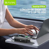 BAVIN vente en gros petite banque d'alimentation câble rétractable PC1122S 10000mah 22.5w charge rapide avec affichage LED