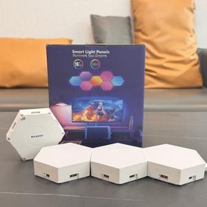 Panel de Luz LED Inteligente Hexagonal EAJANN, Lámpara de Pared Modular con Cambio de Color RGB, Control para Sala de Juegos, Sincronización con Música, Decoración del Hogar, Luz de Neón - Product Image 2