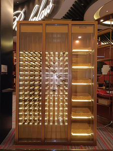 आधुनिक लक्जरी अनुकूलित स्टेनलेस स्टील निरंतर तापमान वाइन कैबिनेट रेड वाइन और व्हिस्की वाइन स्टोरेज सेलर - Product Image 2