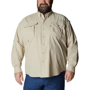 เสื้อตกปลาที่ออกแบบได้เองของผู้ชาย,เสื้อสำหรับใส่กลางแจ้งเดินป่าแขนสั้นระบายอากาศได้ดีแห้งเร็ว UPF