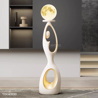 Vincentaa Sculpture abstraite moderne en fibre de verre personnalisée Sculpture décorative de chambre d'hôtel