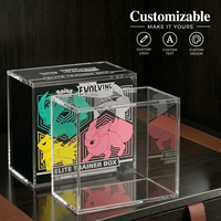 Boîte de présentation en acrylique biseautée à 45 degrés avec couvercle magnétique N52 de 5 mm, protection transparente anti-UV à 100 % pour boîte Elite Trainer Box