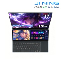 Ordinateur portable double écran 16''+14'' neuf de marque, Intel Core i7-9850H, clavier rétroéclairé pleine taille, LAN Gigabit, en métal