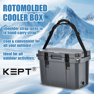 Glacière portable rotomoulée 17QT, durable, en LLDPE, isolée, étanche, pour canettes, aliments, vin, <span class=keywords><strong>camping</strong></span>, pêche, plein air - Product Image 2