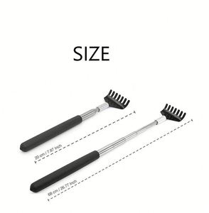 Grattoir à dos télescopique en acier inoxydable durable et portable avec logo personnalisé, masseur pour animaux de compagnie, idéal pour les cadeaux de bienvenue - Product Image 2