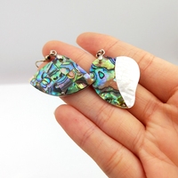 Boucles d'oreilles en coquillages d'ormeaux vertes, couleur mère de perle, cerceaux, bijoux en forme d'éventail, gouttes ovales pour femmes, cadeaux de noël, vente en gros,