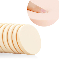 Expédition rapide, éponge à poudre ronde en latex doux, personnalisée, pour usage sec et humide, fournisseur d'éponges de maquillage cosmétiques