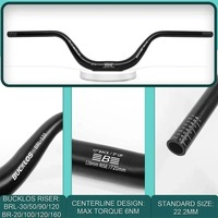 BUCKLOS 31.8mm guidon de vélo Rise Swallow VTT guidon 31.8*780MM Riser 30/50/90/120mm barre aluminium pièces de cyclisme