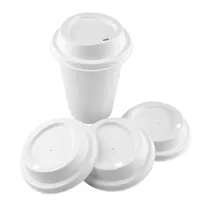 Compostable şeker kamışı kağıt hamuru kalıplı tek kullanımlık kahve fincanı kapak kapakları içecek ambalajı için