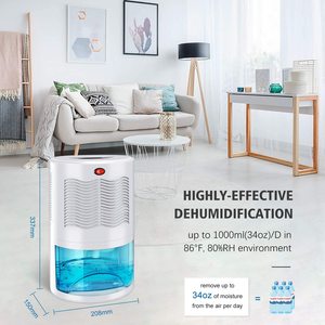 <span class=keywords><strong>Deshumidificador</strong></span> Compacto y Silencioso con Tanque de Agua de 2000 ml, Mini <span class=keywords><strong>Deshumidificador</strong></span> Eléctrico Portátil <span class=keywords><strong>para</strong></span> el Hogar - Product Image 5
