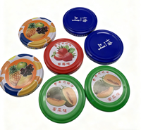 Tapas Metálicas de Hojalata de Grado Alimenticio de 53 mm, Libres de BPA, Suministro Directo de Fábrica, Tamaño, Color y Diseño Personalizables, a Prueba de Fugas