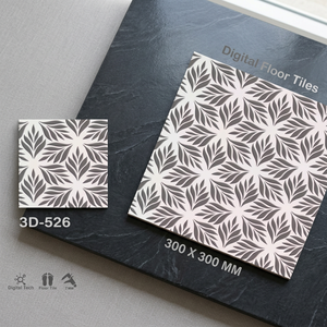 กระเบื้องปูพื้นเซรามิกดิจิตอล 3 มิติ รุ่นล่าสุด ขนาด 300x300 มม. ผิวมันเงา แบบรีทัช สำหรับตกแต่งภายในสไตล์รัสติก - Product Image 4