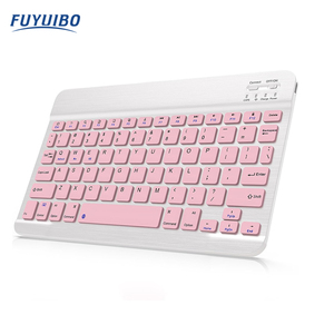 주식 빠른 배달 사용자 정의 로고 78 키 ABS 휴대용 충전식 핑크 키보드 블루투스 키보드 - Product Image 1