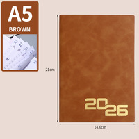 Planificateur quotidien anglais/espagnol 2026, planificateur quotidien de 365 jours, calendrier, carnet de planification en cuir souple A5