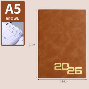 تقويم يومي لعام <span class=keywords><strong>2026</strong></span> باللغتين الإنجليزية والإسبانية، تخطيط لمدة 365 يومًا، دفتر تخطيط بغلاف جلدي ناعم مقاس A5 - Product Image 6
