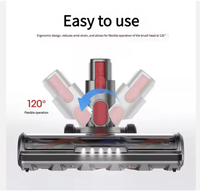 Tête de brosse motorisée à turbine LED laser réutilisable, compatible avec les aspirateurs sans fil V7 - Pièces d'accessoires pour tapis et sols