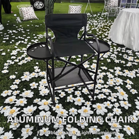Chaise de salon pliable moderne et durable en alliage d'aluminium pour salon de coiffure, salon de beauté, chaise de réalisateur