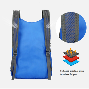 <span class=keywords><strong>Sac</strong></span> <span class=keywords><strong>à</strong></span> <span class=keywords><strong>dos</strong></span> de voyage pliable en polyester imperméable ultraléger pour activités de plein air, avec fermeture éclair et design arqué, promotionnel, fabriqué en Chine - Product Image 2