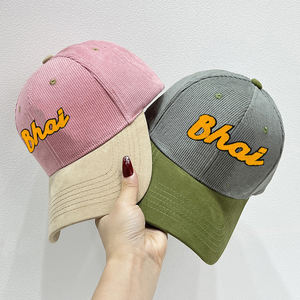 Haute qualité incurvé bord sport unisexe 6 panneau couleur unie Sport de plein air velours côtelé personnaliser serviette tissu broderie casquette de Baseball - Product Image 1