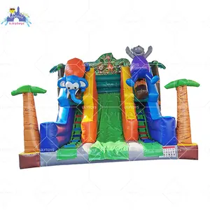 PVC Inflatable Khô Trượt Với Động Vật Trung Quốc Inflatable Khô Trượt Sử Dụng Thương Mại Trượt Inflatable Đồ Chơi Cho Trẻ Em