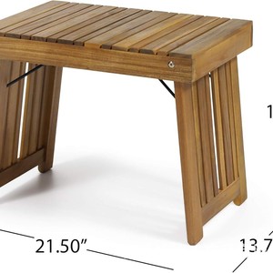 <b>Outdoor</b> folding wooden <b>side</b> <b>table</b>, foldable terrace alder wood <b>side</b> <b>table</b>, pool terrace small <b>outdoor</b> <b>table</b>. - Product Image 3