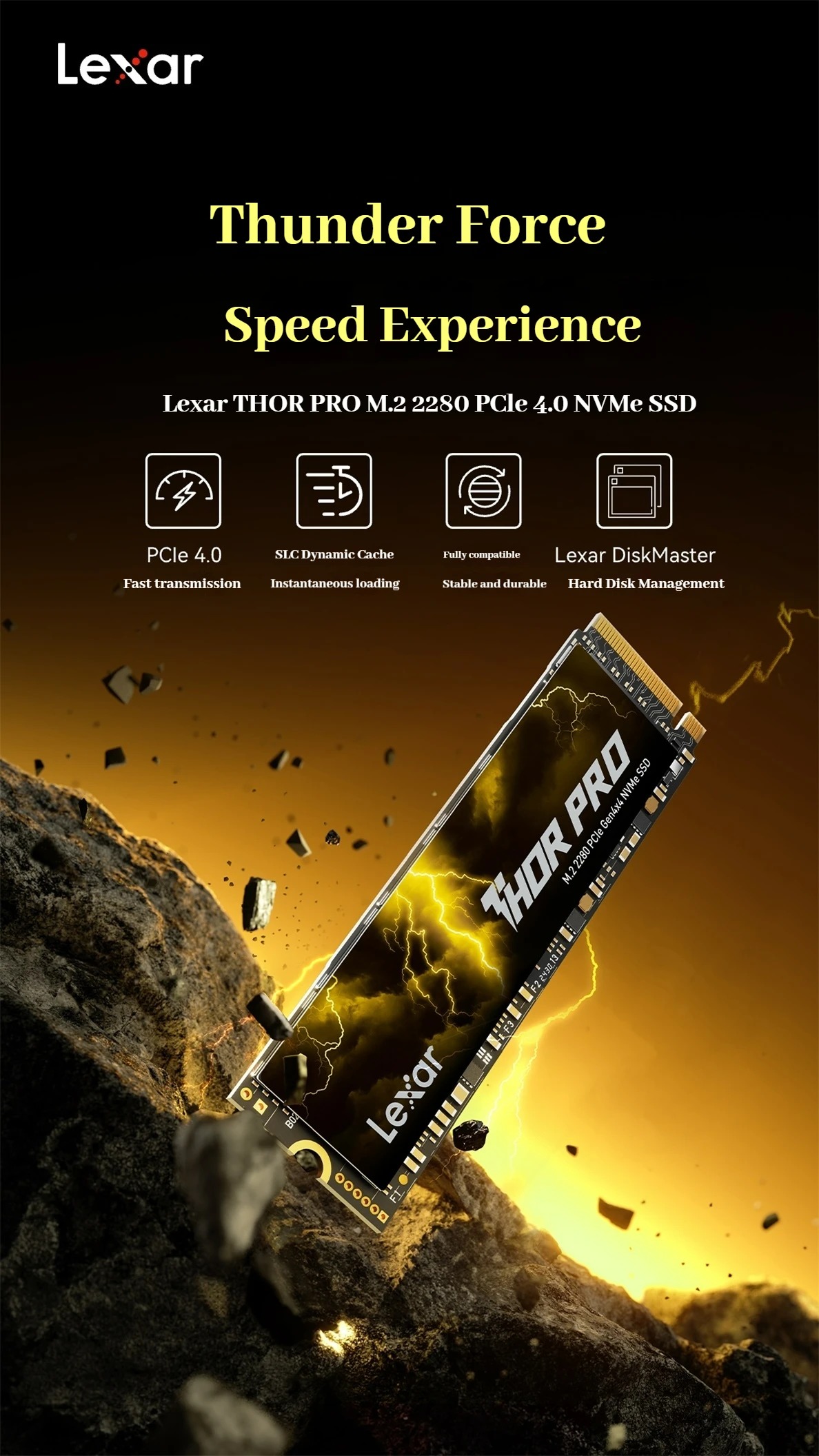 Lexar SSD Drive 1TB/2TB/4TB PCIe 4.0 M.2 Internal SSD