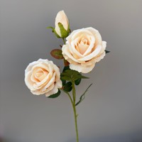 Branches de roses artificielles royales, toucher doux et réaliste, en tissu respectueux de l'environnement, pour la décoration de la maison, Halloween, Noël