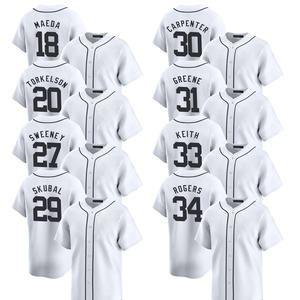 Camisetas de Béisbol Blancas Edición Limitada Detroit 2025 para Hombre, Personalizadas, Tallas Grandes, Cortas, Transpirables, de Secado Rápido, con Estampado por Transferencia de Calor - Product Image 1