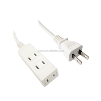 Prise de courant de bureau électrique japonaise PSE pour 125V 15A 3 prises en cuivre pur avec fiche à 2 broches