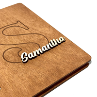 Carnet en bois gravé sur mesure, journal personnalisé en bois, carnet de notes rustique à couverture rigide