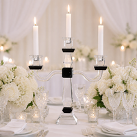 Bougeoir en cristal K9 de style européen en argent fait à la main avec logo personnalisé gravé pour les mariages, Noël, la décoration de la maison
