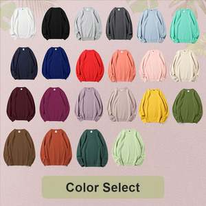 Sudadera de cuello redondo personalizada Unisex, Jersey de algodón grueso con estampado de soplo Vintage, sudadera bordada lavada para otoño - Product Image 2