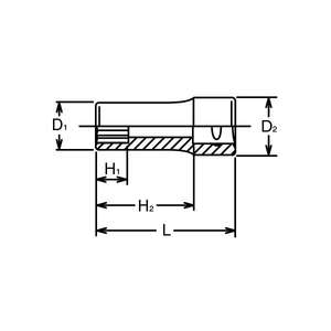 KOKEN-Zócalo profundo poligonal de 1/4 ''de 4991644008285 pulgadas-ENCHUFES DE MANO EAN 1/4" - Product Image 2