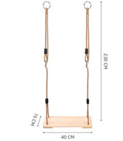 Balançoire en bois pour enfants, intérieur/extérieur, balcon, chambre, maison d'hôtes, cour, aire de jeux, jardin, balançoire suspendue en bois