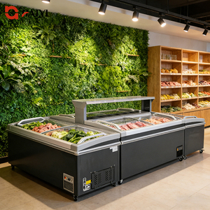 Congelador de Isla con Puerta Corredera de Vidrio, Congelador Comercial Abierto para Tiendas de Conveniencia - Product Image 1