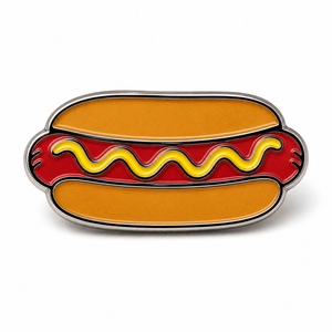 Pin de solapa esmaltado personalizado con diseño de comida (sushi, palomitas, perrito caliente), chapado en plata, insignia de broche, regalo, venta al por mayor, directo de fábrica - Product Image 3