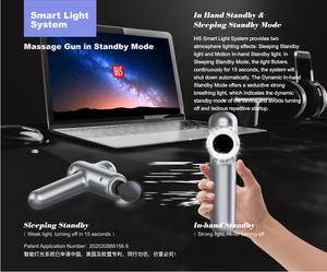 Sportster Novo Estilo de Percussão Profissional Sem Fio Dispositivo de Massagem de Vibração Massagem Arma <span class=keywords><strong>Theragun</strong></span> Com 4 Chefes - Product Image 5