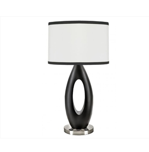 <b>Black</b> and White Color Ceramic <b>Table</b> Lamp with On\off Switch on Base for Hotel <b>Bedside</b> Reading Lamp - Product Image 6