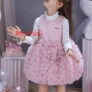 Robe en tulle moelleuse de haute qualité pour filles, nouveau design, jupe de fête d'anniversaire pour enfants - Product Image 1