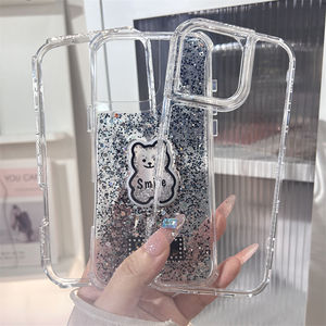 Design de mode Luxe Sourire Ours Impression Brillant Tpu 3 en 1 Couverture de Téléphone pour ZTE Blade V70 Max - Product Image 5