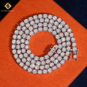 Luxury Classic Unisex White Gold 3mm 4mm Sterling Silver S925 Hip Hop Lab Grown Diamond Tennis Bracelet With IGI Certificate - Product Image 2