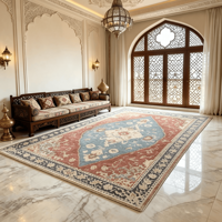 Luxuriöser Vintage Persischer Orientalischer Teppich Traditionelles Arabisches Muster Rutschfester Großer Teppich für Wohnzimmer Heim-Dekoration
