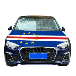 Cubierta de capó de coche Nacional asequible bandera <span class=keywords><strong>Cabo</strong></span> <span class=keywords><strong>Verde</strong></span> cubierta de motor de coche bandera venta directa de fábrica tela de poliéster - Product Image 5