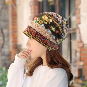 <span class=keywords><strong>Bonnet</strong></span> <span class=keywords><strong>chimio</strong></span> ample et décontracté en coton 100 % avec logo personnalisé, motif cachemire bohème chic, broderie à la main, pour hommes et femmes - Product Image 5