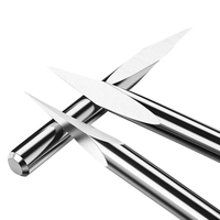 Lot de 10 fraises à 3 tranchants pyramidaux pour gravure, queue de 3,175 mm, 20/30/45/60/90 degrés, pour routeur CNC, outil de fraisage du bois