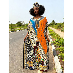 Conjunto de Vestido Largo Holgado de Moda para Mujer, Estilo Informal de Primavera/Verano, con Estampado Nuevo, Pedrería y Lana de Alta Costura, Estilo Dubai, Medio Oriente - Product Image 2